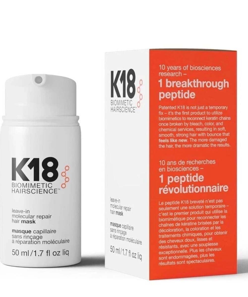 K18 Leave-In Molecular Repair Hair Mask 50ml 1.7oz NIB Factory Sealed - Picture 2 of 3